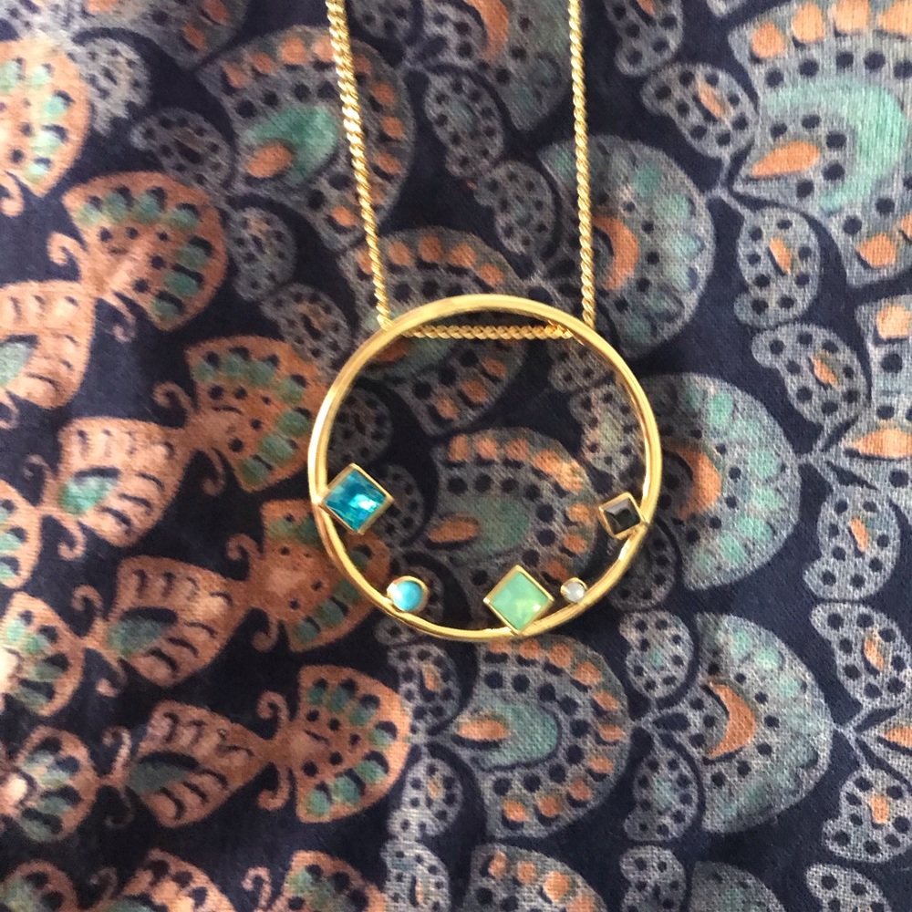 Beautiful gold color circle Necklace